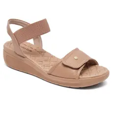 Sandália Comfortflex Anabela Feminina Nude 2486403-cv6 Original