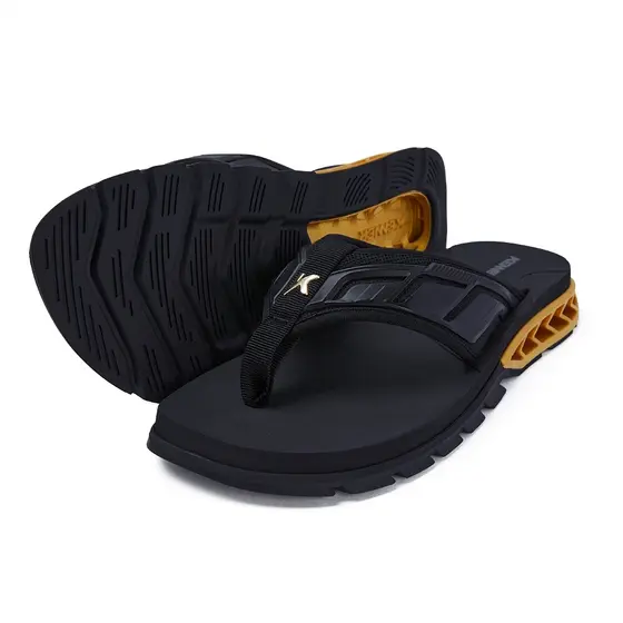 Sandália Chinelo Kenner Rakka Full Force L7 Masculino Preto Dourado Original DYN02