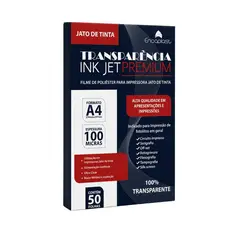 Filme Transparência A4 Jato de Tinta Fotolito Serigrafia Resina Convite Foto Encaplast C/50