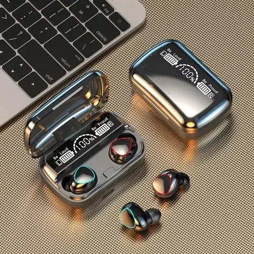 Fone de Ouvido Bluetooth M10 com Display LED HiFi Cancelamento de Ruído e Controle Touch