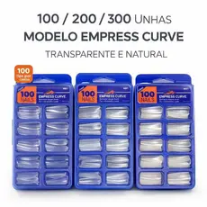 Unhas Postiças Bailarina Natural Branca Transparente Alongamento Nail Profissional