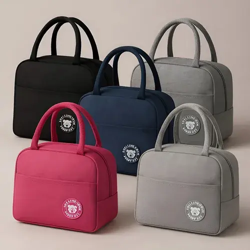 Bolsa Térmica Portátil de Mão Lancheira Marmita Viagem Piquenique Prático