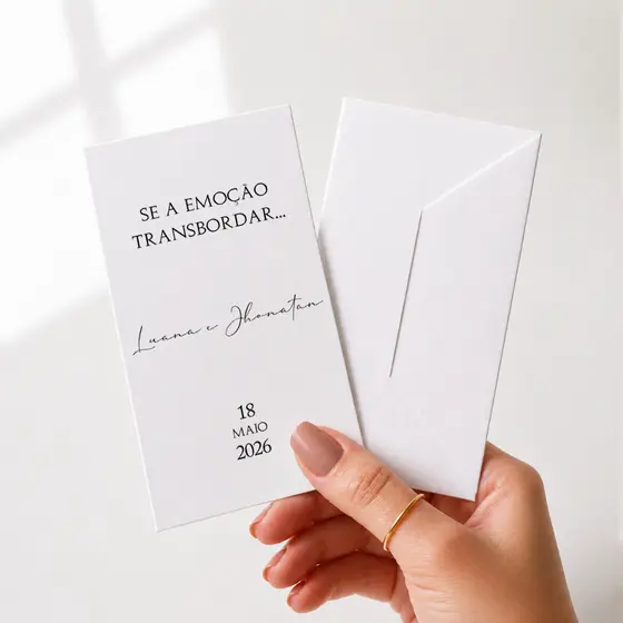 Lenços Lágrimas de Alegria Para Casamento Personalizado Minimalista 2026 (9 Dias Úteis de Produção)