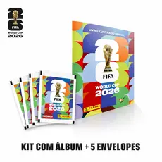ALBUM COPA DO MUNDO 2026 - CAPA BROCHURA + 5 ENVELOPES