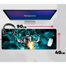 MousePad Dragon Ball Super Z Grande Extra Grande 90x40 Personalizado Costurado DBZ
