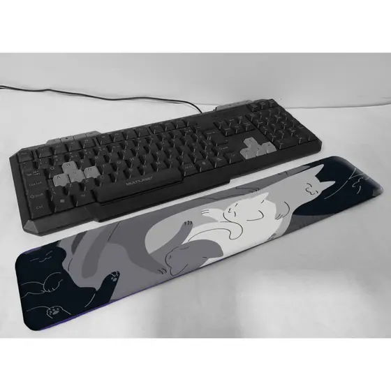 Apoio de pulso Gatinho Chines 47x9 cm ergonomico punho mouse pad teclado mousepad