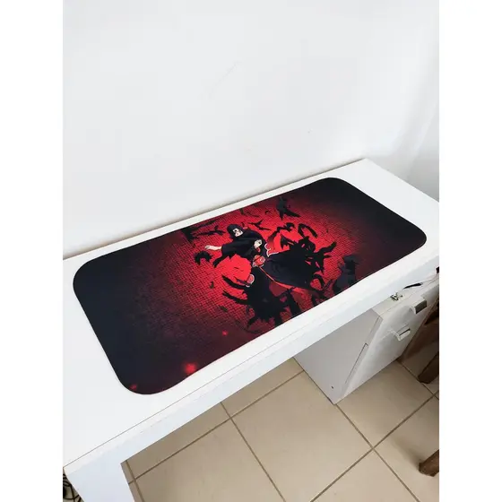 Mouse Pad Naruto Itachi akatsuki pain Grande Extra Grande 90x40 Personalizado Costurado