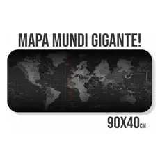 MousePad Mapa Mundi Grande Extra Grande 90x40 Costurado