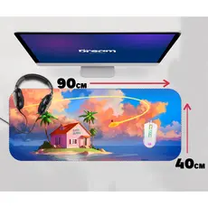 Mouse Pad Dragon Ball Super Z Grande Extra Grande 90x40 Personalizado Costurado DBZ kamehouse