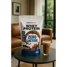 NewNutrition Whey Protein Zero Lactose 900g Chocolate 23g Proteína 4,8g BCAA 30 Porções