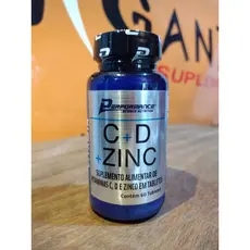 Vitamina C + D + Zinco 60 Tabletes Performance Nutrition Suplemento Alimentar