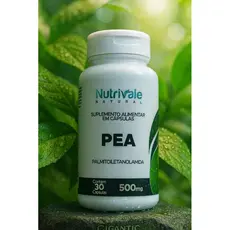 Nutrivale PEA Palmitoiletanolamida 500mg 30 Cápsulas | Energia e Bem-Estar Natural Sem Glúten