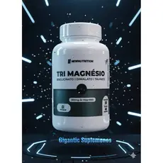 NewNutrition Tri Magnésio 300mg 60 Cápsulas Bisglicinato Dimalato Taurato Vegano Vcaps