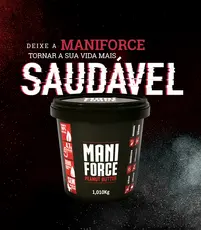 Pasta de Amendoim Integral Maniforce 1,010kg 100% Natural Zero Glúten Fonte de Proteína