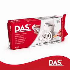 Massa De Modelar e Escultura de Cerâmica Fria 1 KG - DAS - BRANCA