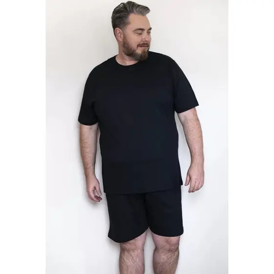 Pijama Masculino Liso Plus Size Roupa de Dormir Tamanho Grande