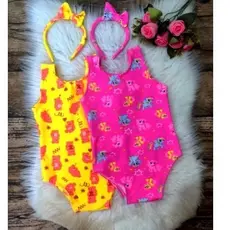 Bory + Tiara maiô biquini Infantil menina estampado no suplex 6 meses a 10 anos( enviamos estampas sortidas)