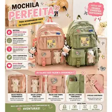 Mochila Cor Sólida De Estudante Japonesa E Coreana Viagem De Grande Capacidade