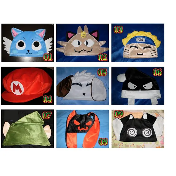 Touca gorro Anime estampada (Parte 01) escolha pelo numero valor referente a 1 und