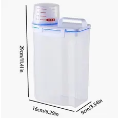 Pote Hermético 2.5L Com Copo Medidor Bico Dosador Cozinha Mantimentos Lavanderia Multiuso Organizado