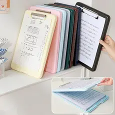 Caixa De Arquivo A4 Multi-Função Pasta Prancheta Com Armazenamento Com Abertura Documento Escola Top