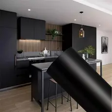 Papel Adesivo Cor Preto 5 Metros Adesivo Para Parede Moveis Geladeiras Eletrodoméstico