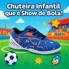 Chuteira Infantil Masculino Futsal Society Costurada Antiderrapante Confortável Promoção 28 ao 33
