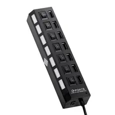 Hub USB 7 Portas 2.0 Original. HD Extensor pen driver.