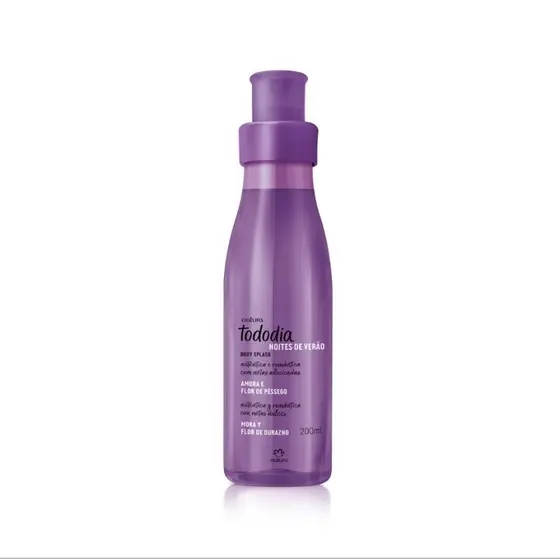 Body Splash Noites de Verão,  Amora e Flor de Pêssego Natura  200ml