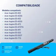 Bateria para Notebook Acer Part Number AL15A32 (4ICR17/65)