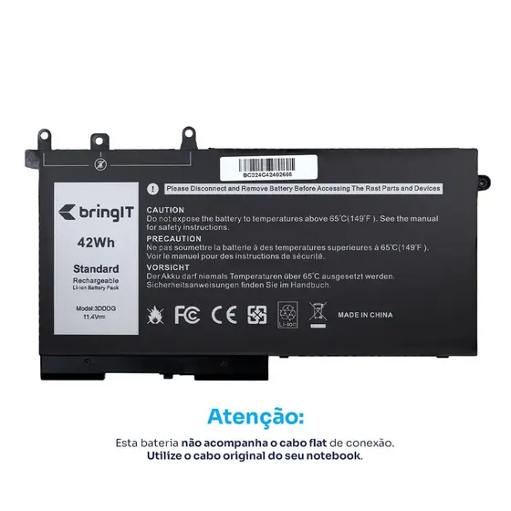Bateria para Notebook Dell Latitude 5280 11.4V