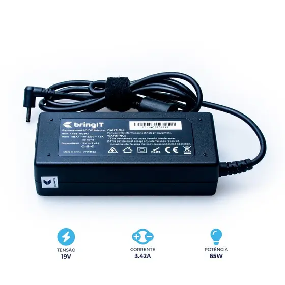 Fonte Carregador para Notebook Acer Aspire A514-54-54LT 19V 3.42A 65W