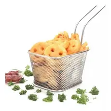 Mini Cesto P/ Fritura Servir Porções Quentes Batata Frita