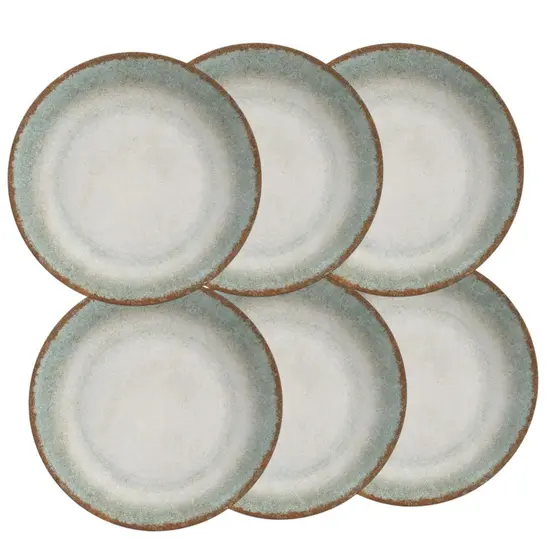 Conjunto De 6 Pratos Raso Coup Durban Ceramica Alleanza 20cm