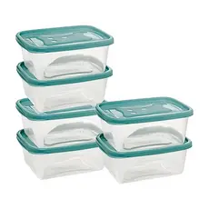 6 Potes Comida Retangular 750ml Potinho Marmita Geladeira