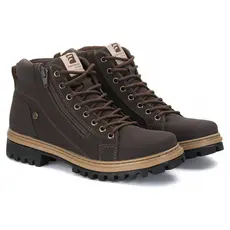 Bota Coturno Masculino Ferraroni com Ziper e Solado de Borracha Costurado