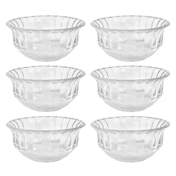 Jogo de Bowls de Vidro 6un 240ml p/ Sobremessa Konia Dumiat