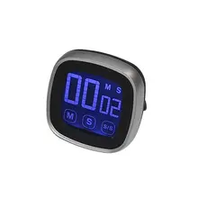 Timer Touch Digital Cozinha Com Imã E Cronômetro Luxo Black