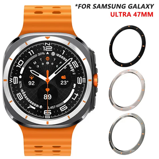 Capa Para Samsung Galaxy Watch Ultra 47mm Smartwatch PC Moldura Anel Protetor Caso Pára-Choques