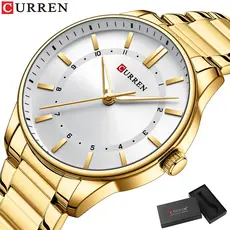 Relógio Masculino CURREN Original Mostrador De Marca Luxuoso Aço Inoxidável Clássico Moda Casual Negócios Esportes Quartzo Impermeável Com Caixa 8430