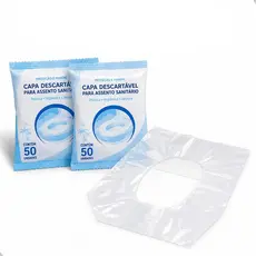 Kit 100 Protetor Descartável Assento Vaso Sanitário Plástico