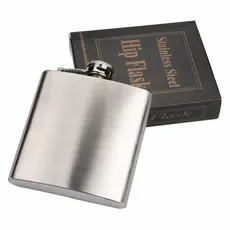 KIT Cantil de Bolso 230 ml Porta Bebida em Aço Inox Whiskeira Rum Vodka