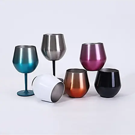 KIT 10 Taça Copo Térmico De Aço Inoxidável 2 Em 1 Para Gin Vinho Cerveja Drink Bebidas 14oz | Envia Rápida