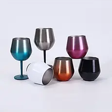 KIT 10 Taça Copo Térmico De Aço Inoxidável 2 Em 1 Para Gin Vinho Cerveja Drink Bebidas 14oz | Envia Rápida