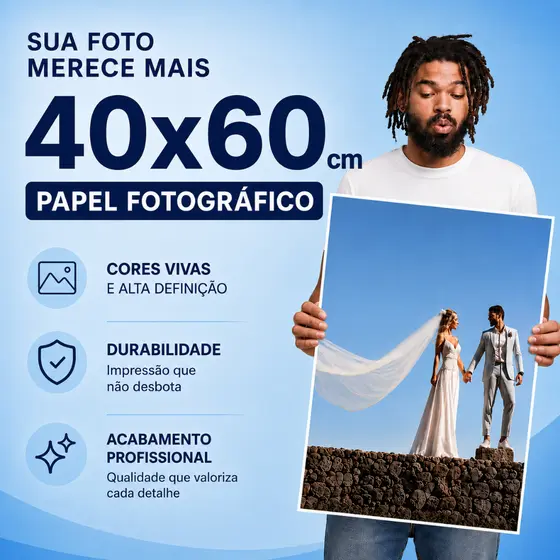 Impressão/ Revelação 40x60 Cm Papel Fotográfico