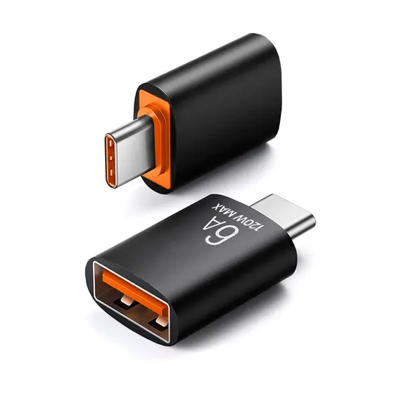 Micro Adaptador OTG Tipo-C/ USB Carga Dados TurboFast Para Teclados, Mouses, Pendrives, Controles Game