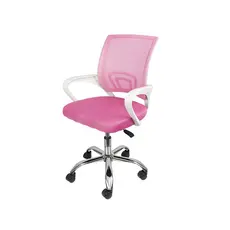 Cadeira de Escritório Giratória Boxbit Tok Rosa assento estofado