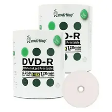 600 DVD-R PRINTABLE SMARTBUY 4.7 GB 120 MINUTOS 16X ORIGINAL