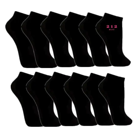 Kit 18/12/6/3 Pares Meias Unissex Cano Curto / Soquete Invisivel Algodão Varias Cores 004