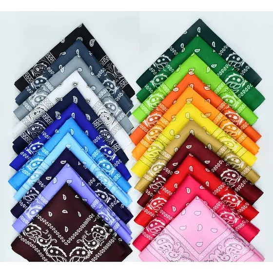 Bandanas Lenço Estampada Varias Cores 55*55cm 212BIJU 003 (*40 CORES DISPONÍVEIS NO DESCRIÇAO*)